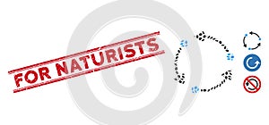 Distress For Naturists Line Stamp and Mosaic Rotate Icon