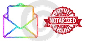 Distress Notarized Stamp and LGBT Colored Network Open Letter