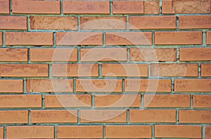 Distress old brick wall textures. Brick orange color background. Background brick textures.