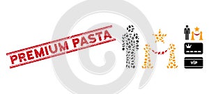 Distress Premium Pasta Line Stamp with Mosaic Prestige Entarnce Icon