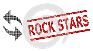 Distress Rock Stars Stamp and Halftone Dotted Refresh