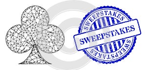 Distress Sweepstakes Stamp Seal and Network Playing Card Club Suit Web Mesh