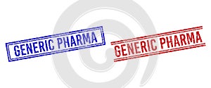 Distress Textured GENERIC PHARMA Seal with Double Lines