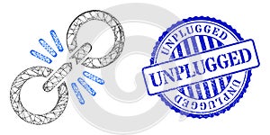 Distress Unplugged Stamp Seal and Network Damage Chain Link Web Mesh