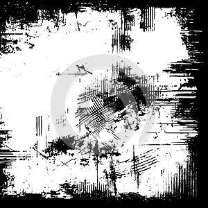 Distress vector old black grunge scratch metal background. Rust black rust overlay crack dirt rusty grunge pattern.