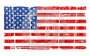 Distressed American national flag