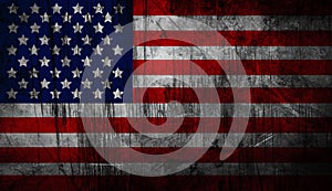 Distressed American national flag. United States Flag.