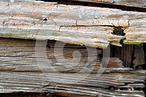 Distressed Cracked Wood of a Barn