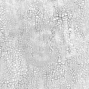 Distressed crackled antique paint texture in black and white photo