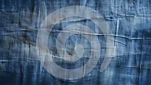 Distressed denim with worn-in appearance