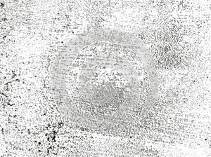 Distressed halftone grunge black and white vector texture -texture of concrete floor background for creation abstract vintage.