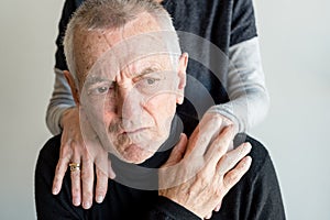 Distressed older man