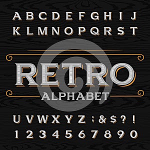 Distressed retro vector typeface.