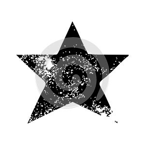 distressed symbol gold star