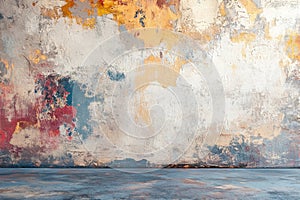 Distressed wall texture background studio room