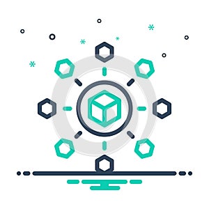 Mix icon for Distribute, delivery and spread