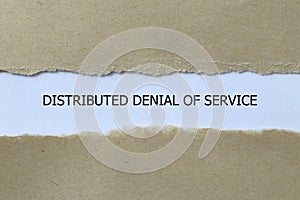 distributed denial of service on white paper photo