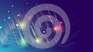 Distributed ledger computer technology concept.