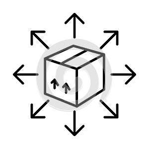 Distribution box icon, vector illustration