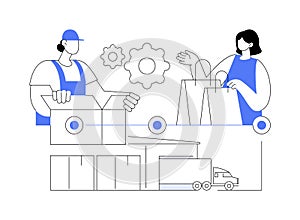 Distribution channel abstract concept vector illustration.