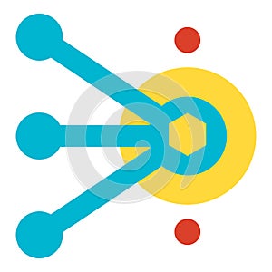 Distribution Diagram Business Process Flat Icon