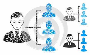 Distribution manager Composition Icon of Rough Pieces