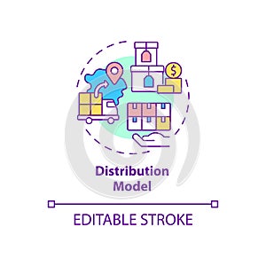 Distribution model concept icon