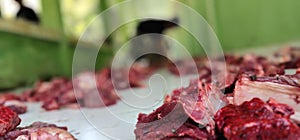 distribution of sacrificial meat