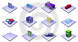 Distribution supply chain diagram objects and symb