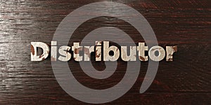 Distributor - grungy wooden headline on Maple - 3D rendered royalty free stock image