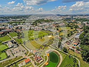 The district Brno-Komarov from above, Czech Republic
