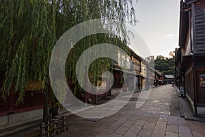 District of Higashi Chaya in Kanazawa Japan