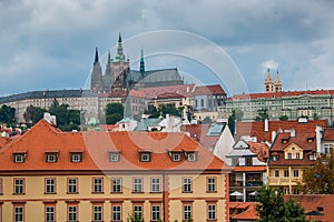 District of Hradcany in the center of Prague city