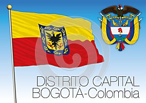 Distrito Capital regional flag, Colombia photo