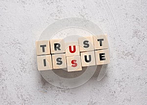 Distrust in business, personal relationships, marriage and connections photo