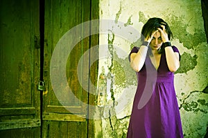 Disturbed woman photo