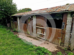 Disused Dartmoor Horse Stables, Devon Uk