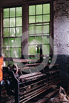 Disused Industrial Silk Spinning Equipment - Abandoned Lonaconing Silk Mill - Maryland