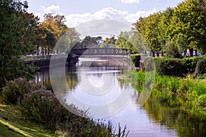 Disused railway bridge In Spalding, England photo