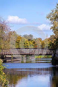 Disused railway bridge In Spalding, England photo