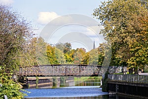 Disused railway bridge In Spalding, England photo