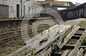 Disused railway station at Folkestone harbour. England