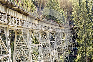 Disused railway track and steel bridge