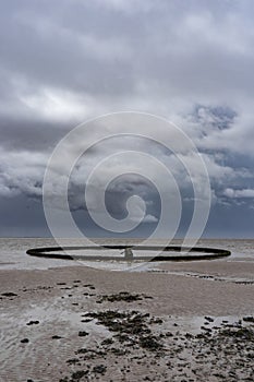 Disused tidal bathing pool, Powfoot, UK