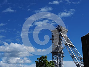 Disused winding tower in the Ruhr region photo