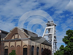 Disused winding tower in the Ruhr region photo