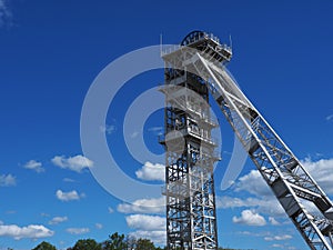 Disused winding tower in the Ruhr region photo