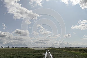 Ditch between cropfields