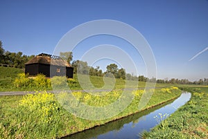 Ditch in a meadow near Hank