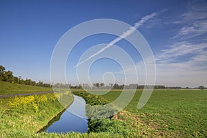 Ditch in a meadow near Hank